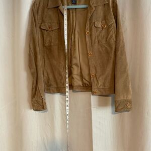 Ann Taylor Tan Lightweight Suede Jacket